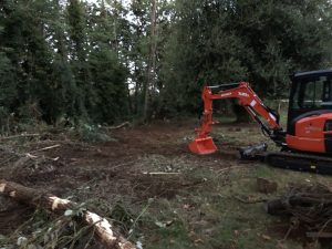 Excavator working